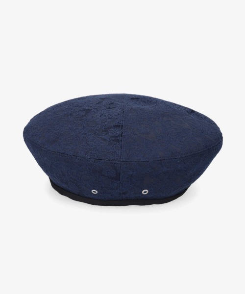 OVERRIDE（オーバーライド）の「OVERRIDE JACQUARD BERET（ハンチング/ベレー帽・レディース・ネイビー/パープル/ブラック・M/57.5cm）」の16枚目の写真