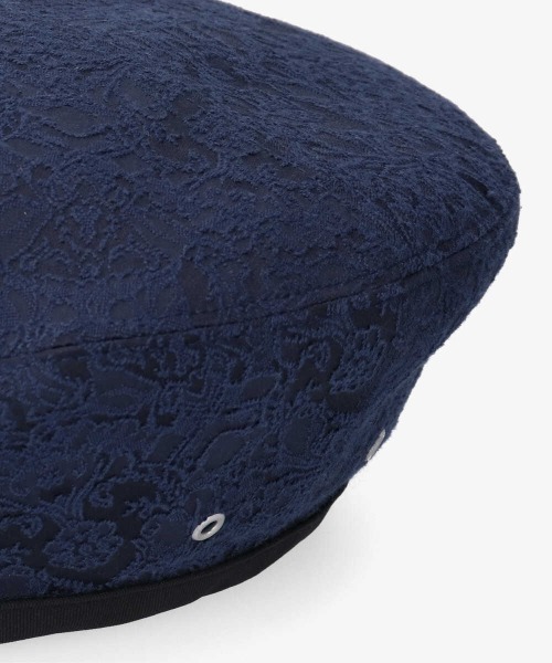 OVERRIDE（オーバーライド）の「OVERRIDE JACQUARD BERET（ハンチング/ベレー帽・レディース・ネイビー/パープル/ブラック・M/57.5cm）」の15枚目の写真