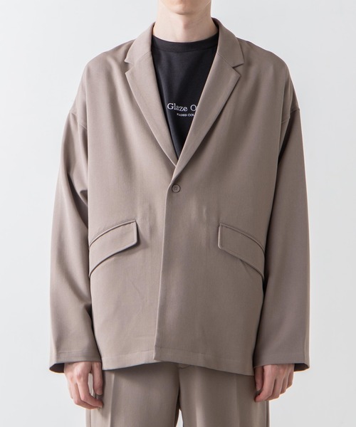 WEGO（ウィゴー）の「WEGO/ルーズテーラードジャケット（テーラードジャケット・メンズ・ダークオレンジ/ベージュ/ブラック・LARGE/MEDIUM）」の10枚目の写真