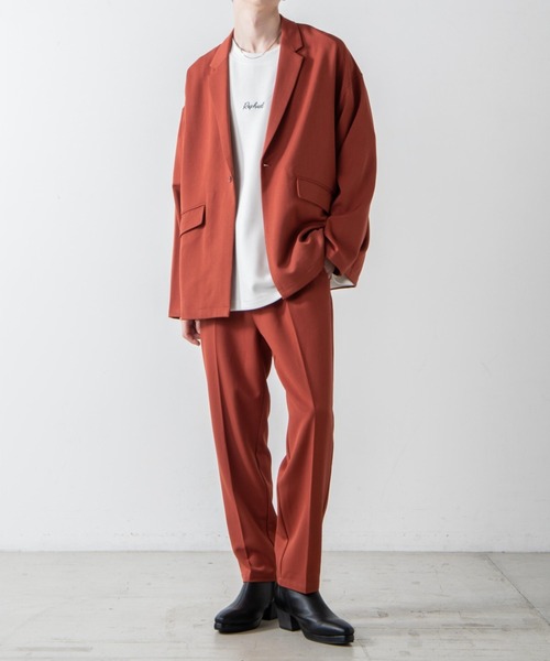 WEGO（ウィゴー）の「WEGO/ルーズテーラードジャケット（テーラードジャケット・メンズ・ダークオレンジ/ベージュ/ブラック・LARGE/MEDIUM）」の7枚目の写真