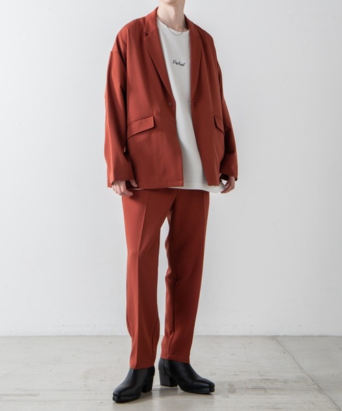 WEGO（ウィゴー）の「WEGO/ルーズテーラードジャケット（テーラードジャケット・メンズ・ダークオレンジ/ベージュ/ブラック・LARGE/MEDIUM）」の9枚目の写真