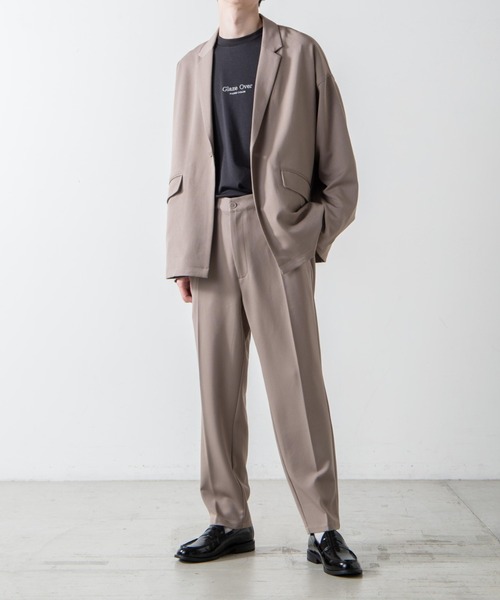 WEGO（ウィゴー）の「WEGO/ルーズテーラードジャケット（テーラードジャケット・メンズ・ダークオレンジ/ベージュ/ブラック・LARGE/MEDIUM）」の4枚目の写真