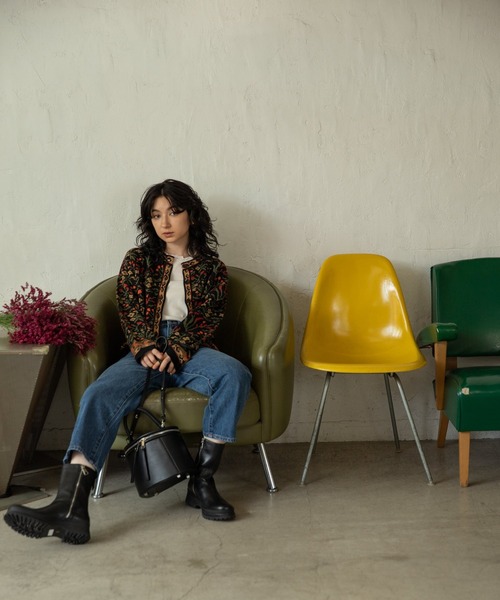 eL】12G Retro Flower Cardigan/214494