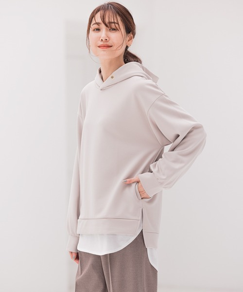 GLOBAL WORK(グローバルワーク)の「サマミエエアリーライトプルオーバーパーカー/959891(パーカー・レディース・ダークグリーン/スミクロ/ライトベージュ/パープル・MEDIUM/LARGE)」の6枚目の写真