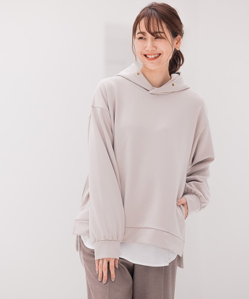 GLOBAL WORK(グローバルワーク)の「サマミエエアリーライトプルオーバーパーカー/959891(パーカー・レディース・ダークグリーン/スミクロ/ライトベージュ/パープル・MEDIUM/LARGE)」の7枚目の写真