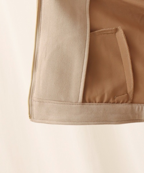 libelle more（リベル モア）の「フェイクスエード ノーカラージャケット（ノーカラージャケット・レディース・ライトピンク/ベージュ/グレー/モカ・M/L）」の15枚目の写真