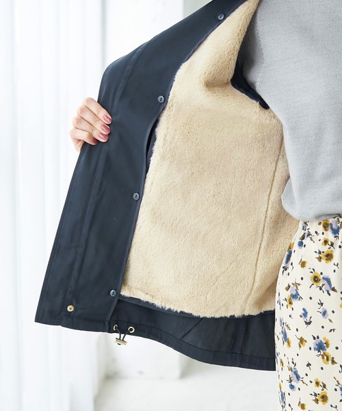 ROPE' PICNIC（ロペピクニック）の「【撥水加工・花粉ガード】ライナー付きマウンテンパーカー（マウンテンパーカー・レディース・ベージュ/カーキ/ネイビー/マスタード・38/40）」の12枚目の写真