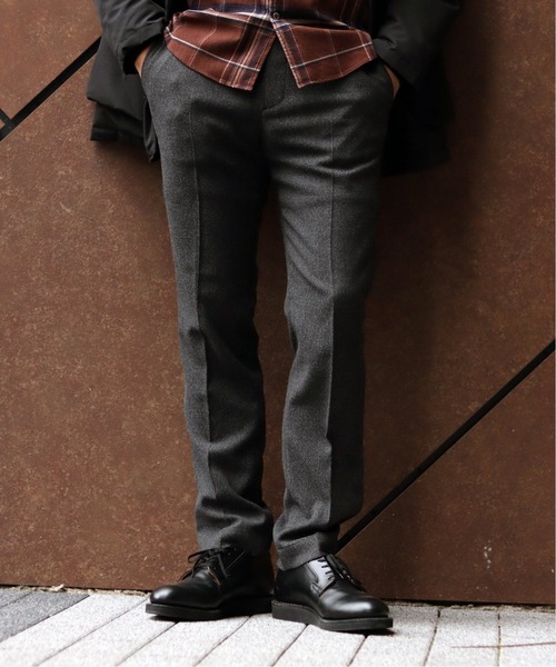 417 EDIFICE（フォーワンセブンエディフィス）の「◆TORAY ルミレットウールパンツ（スラックス・メンズ・ネイビー/グレー・SMALL/MEDIUM/LARGE/X-LARGE）」の4枚目の写真