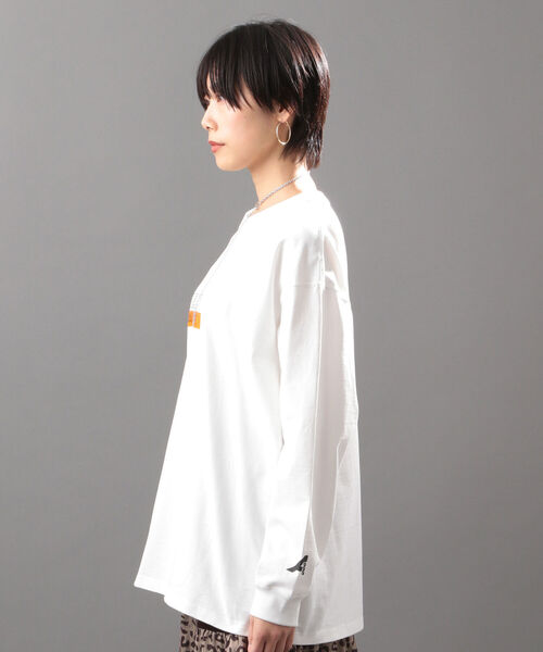 AVIREX（アヴィレックス）の「【AVIREX FLYER'S】ウィメンズ ロングスリーブティーシャツ リーコン/ WOMEN'S L/S T-SHIRT RECON（Tシャツ/カットソー・レディース・ブラック/オフホワイト/オレンジ・FREE）」の7枚目の写真
