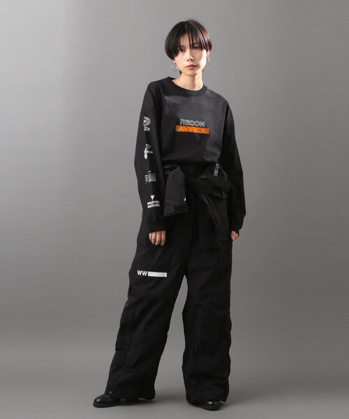 AVIREX（アヴィレックス）の「【AVIREX FLYER'S】ウィメンズ ロングスリーブティーシャツ リーコン/ WOMEN'S L/S T-SHIRT RECON（Tシャツ/カットソー・レディース・ブラック/オフホワイト/オレンジ・FREE）」の13枚目の写真