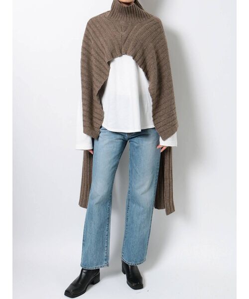 Ungrid（アングリッド）の「マルチウェイデザインニット（ニット/セーター・レディース・チャコールグレー/ブラウン・FREE）」の7枚目の写真