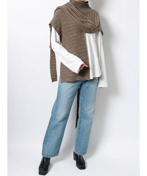 Ungrid（アングリッド）の「マルチウェイデザインニット（ニット/セーター・レディース・チャコールグレー/ブラウン・FREE）」の22枚目の写真