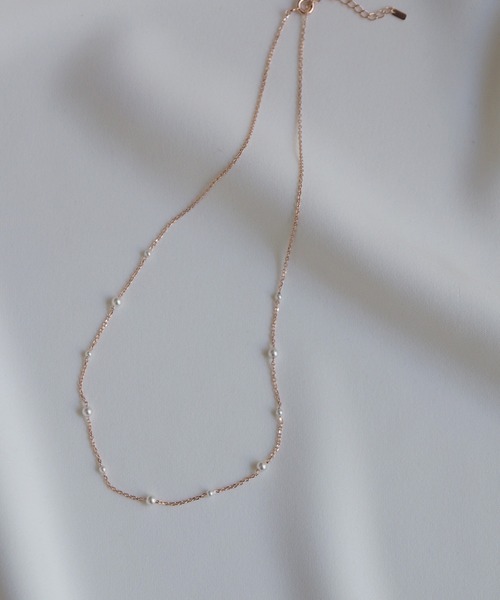 Jenny BY IMMANOEL(ジェニーバイイマノエル)の「silver925 パールチェーンネックレス(ネックレス・レディース・ピンクゴールド/シルバー/ゴールド・FREE)」の1枚目の写真
