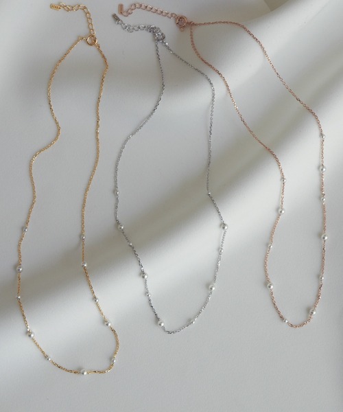 Jenny BY IMMANOEL(ジェニーバイイマノエル)の「silver925 パールチェーンネックレス(ネックレス・レディース・ピンクゴールド/シルバー/ゴールド・FREE)」の9枚目の写真