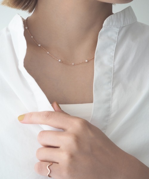 Jenny BY IMMANOEL(ジェニーバイイマノエル)の「silver925 パールチェーンネックレス(ネックレス・レディース・ピンクゴールド/シルバー/ゴールド・FREE)」の12枚目の写真