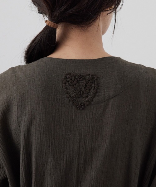 サロンアダムエロペ イナホ刺繍ロングワンピース サロンアダムエロペ イナホ刺繍ロングワンピース - メルカリ