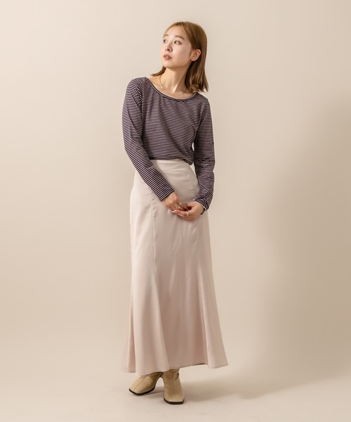 mline（エムライン）の「[mline] WEB限定 サテンマーメイドスカート（スカート・レディース・ブラック/ベージュ/ブラウン/イエロー/アイボリー・1/2）」の14枚目の写真