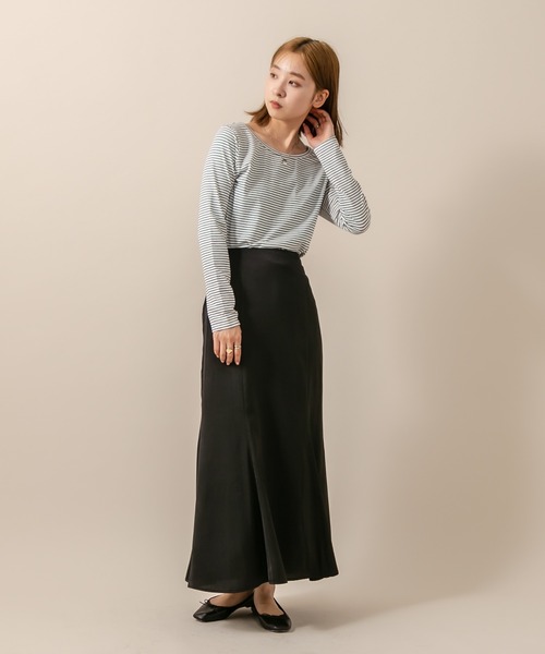 mline（エムライン）の「[mline] WEB限定 サテンマーメイドスカート（スカート・レディース・ブラック/ベージュ/ブラウン/イエロー/アイボリー・1/2）」の19枚目の写真