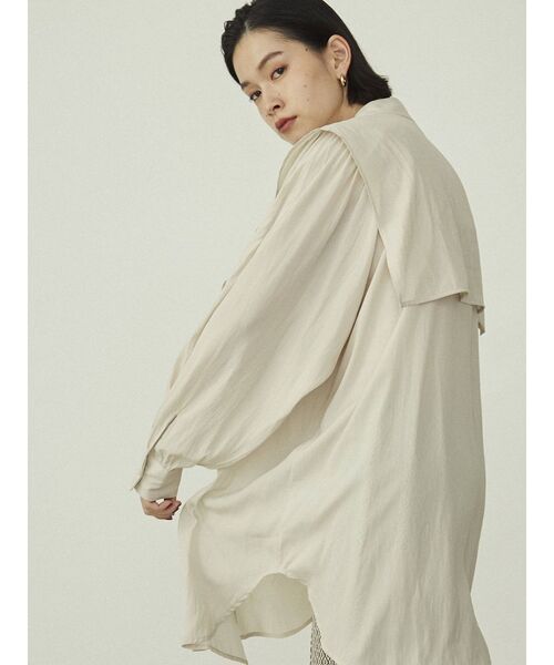 COTORICA（コトリカ）の「スタンドネックセーラーカラーブラウス（シャツ/ブラウス・レディース・ブラック/オフホワイト・FREE）」の4枚目の写真