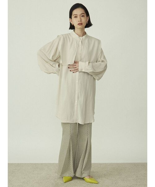 COTORICA（コトリカ）の「スタンドネックセーラーカラーブラウス（シャツ/ブラウス・レディース・ブラック/オフホワイト・FREE）」の5枚目の写真