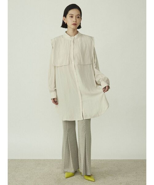 COTORICA（コトリカ）の「スタンドネックセーラーカラーブラウス（シャツ/ブラウス・レディース・ブラック/オフホワイト・FREE）」の6枚目の写真