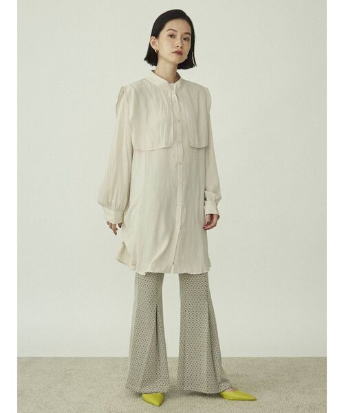 COTORICA（コトリカ）の「スタンドネックセーラーカラーブラウス（シャツ/ブラウス・レディース・ブラック/オフホワイト・FREE）」の7枚目の写真