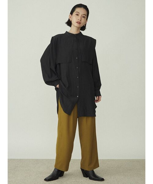 COTORICA（コトリカ）の「スタンドネックセーラーカラーブラウス（シャツ/ブラウス・レディース・ブラック/オフホワイト・FREE）」の8枚目の写真