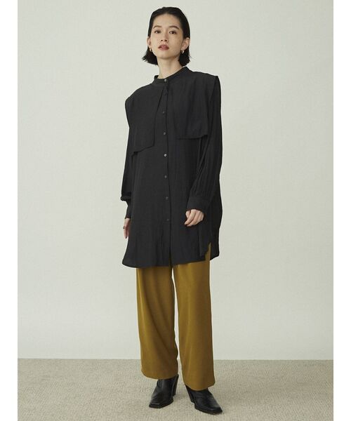 COTORICA（コトリカ）の「スタンドネックセーラーカラーブラウス（シャツ/ブラウス・レディース・ブラック/オフホワイト・FREE）」の10枚目の写真