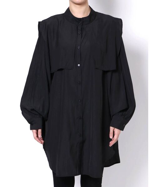 COTORICA（コトリカ）の「スタンドネックセーラーカラーブラウス（シャツ/ブラウス・レディース・ブラック/オフホワイト・FREE）」の11枚目の写真