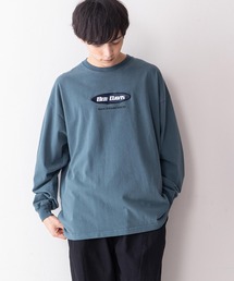 【BEN DAVIS/ベンデイビス】オーバルロゴワンポイント刺繍ピーチ起毛ロンT