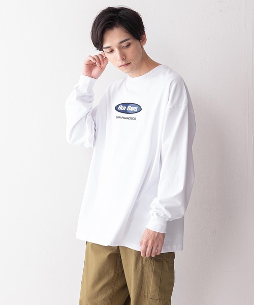 BEN DAVIS（ベンデイビス）の「【BEN DAVIS/ベンデイビス】オーバルロゴワンポイント刺繍ピーチ起毛ロンT（Tシャツ/カットソー・メンズ・グリーン/ブラック/ホワイト/パープル・MEDIUM/LARGE）」の21枚目の写真