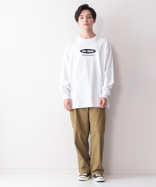 BEN DAVIS（ベンデイビス）の「【BEN DAVIS/ベンデイビス】オーバルロゴワンポイント刺繍ピーチ起毛ロンT（Tシャツ/カットソー・メンズ・グリーン/ブラック/ホワイト/パープル・MEDIUM/LARGE）」の17枚目の写真
