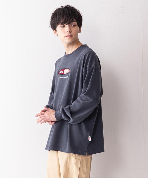 BEN DAVIS（ベンデイビス）の「【BEN DAVIS/ベンデイビス】オーバルロゴワンポイント刺繍ピーチ起毛ロンT（Tシャツ/カットソー・メンズ・グリーン/ブラック/ホワイト/パープル・MEDIUM/LARGE）」の15枚目の写真