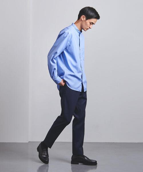 UNITED ARROWS（ユナイテッドアローズ）の「＜UNITED ARROWS＞ イージーケア ブロード バンドカラー シャツ（シャツ/ブラウス・メンズ・ホワイト/ターコイズブルー・S/M/L/XL）」の9枚目の写真