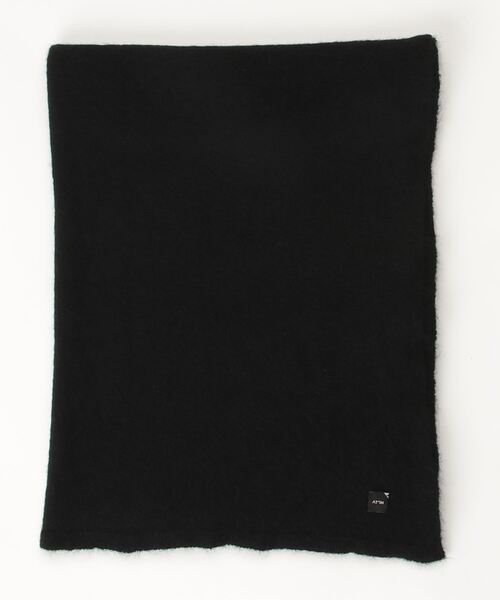 ATON（エイトン）の「【ATON】BABY ALPACA KNIT STOLE（ストール/ショール・メンズ・ブラック/キャメル・FREE）」の6枚目の写真