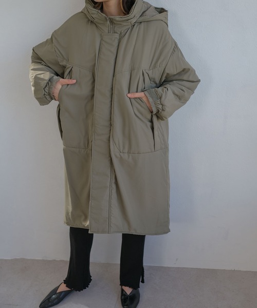 ＡＮＤＪ（アンドジェイ）の「オーバーサイズ中綿モンスターパーカー（ダウンジャケット/コート・レディース・カーキ/ブラック/ベージュ系その他・M/L）」の12枚目の写真