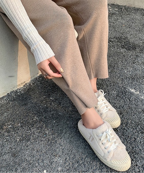 MAISON DE THERESE（メゾン ド テレーズ）の「厚手ワイドニットパンツ（その他パンツ・レディース・ブラック/ライトブラウン/アイボリー・MEDIUM/LARGE）」の8枚目の写真