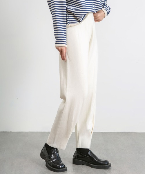 MAISON DE THERESE（メゾン ド テレーズ）の「厚手ワイドニットパンツ（その他パンツ・レディース・ブラック/ライトブラウン/アイボリー・MEDIUM/LARGE）」の5枚目の写真