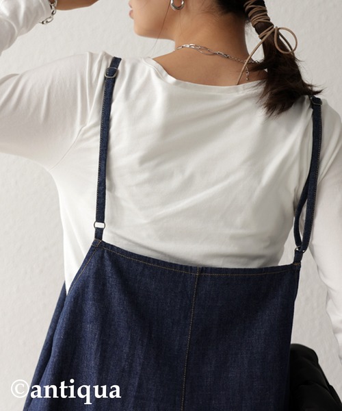 antiqua(アンティカ)の「デニムサロペット(サロペット/オーバーオール・レディース・ブルー系その他/ブルー系その他2・FREE)」の10枚目の写真