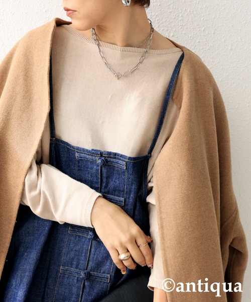 antiqua(アンティカ)の「デニムサロペット(サロペット/オーバーオール・レディース・ブルー系その他/ブルー系その他2・FREE)」の14枚目の写真