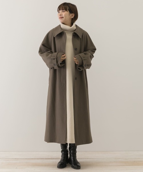 F by ROSSO(エフバイロッソ)の「F by ROSSO メルトンオーバーステンカラーコート(ステンカラーコート・レディース・オフホワイト/オリーブ/ネイビー・FREE)」の12枚目の写真