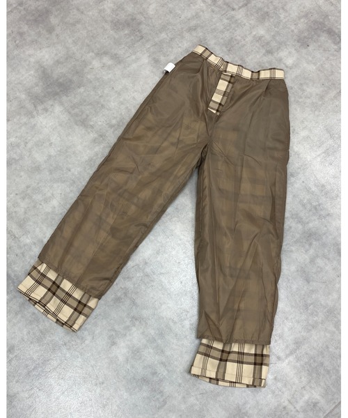 She's Closet(シーズクローゼット)の「タータンチェック柄ストレートトラウザーパンツ(その他パンツ・レディース・ベージュ/グレー・FREE)」の19枚目の写真