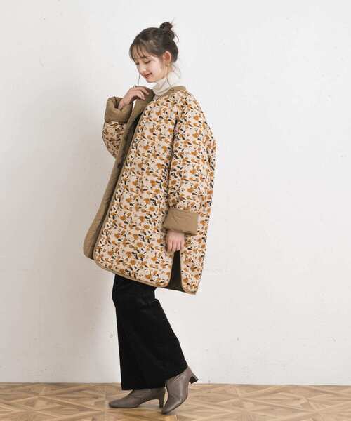 UR Lab.（アーバンリサーチラボ）の「柄リバーシブルキルティングブルゾン（ダウンジャケット/コート・レディース・アイボリー/ベージュ・FREE）」の10枚目の写真