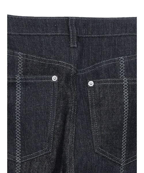 Ameri（アメリ）の「REMAKE LIKE STITCH DENIM（デニムパンツ・レディース・ブラック/インディゴブルー・24inch/25inch/26inch）」の22枚目の写真