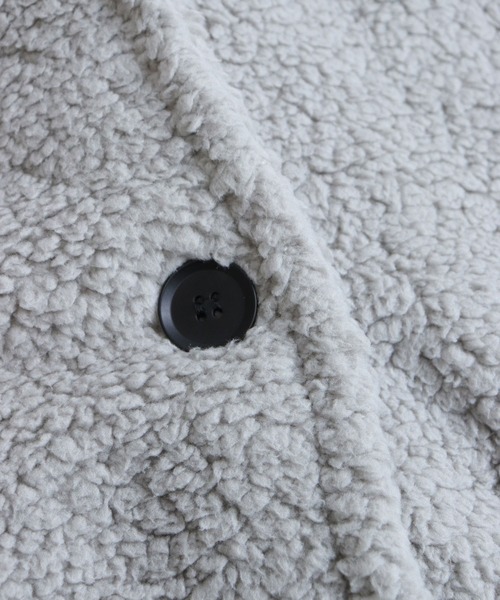 OSYAREVO（オシャレボ）の「ボアニット ロングガウン ルームウェア（ガウン/バスローブ・レディース・グレー/ホワイト・FREE）」の18枚目の写真