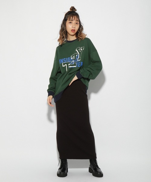 PBLIM(ページボーイリム)の「【PAGEBOYLIM】カラーカレッジスウェット(スウェット・レディース・ネイビー/グリーン・MEDIUM/LARGE)」の7枚目の写真