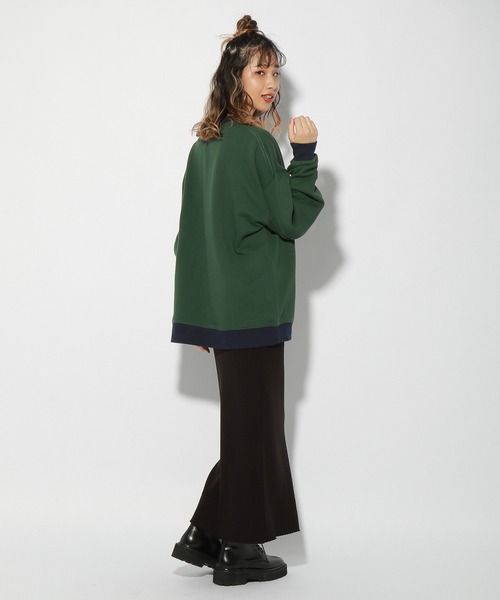 PBLIM(ページボーイリム)の「【PAGEBOYLIM】カラーカレッジスウェット(スウェット・レディース・ネイビー/グリーン・MEDIUM/LARGE)」の3枚目の写真