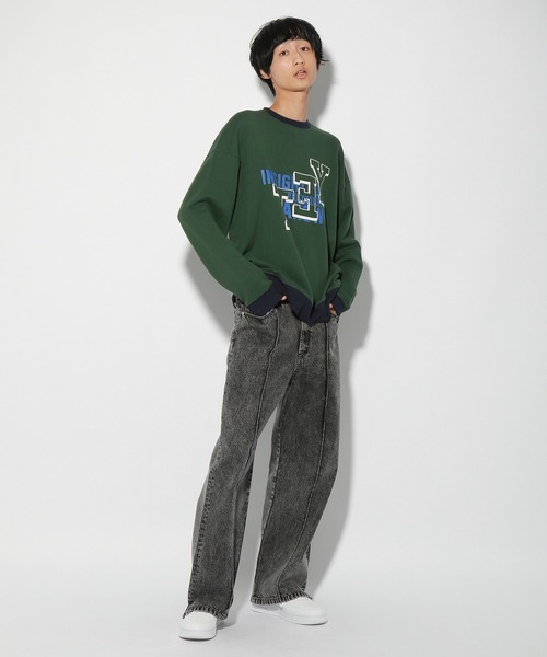 PBLIM(ページボーイリム)の「【PAGEBOYLIM】カラーカレッジスウェット(スウェット・レディース・ネイビー/グリーン・MEDIUM/LARGE)」の12枚目の写真