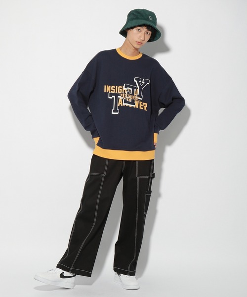 PBLIM(ページボーイリム)の「【PAGEBOYLIM】カラーカレッジスウェット(スウェット・レディース・ネイビー/グリーン・MEDIUM/LARGE)」の9枚目の写真