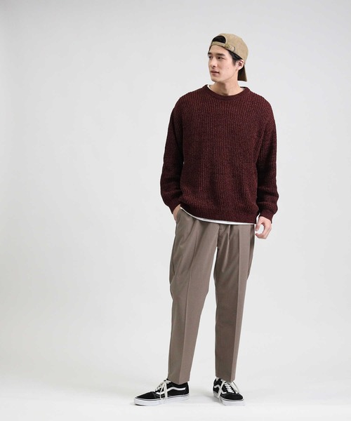 BACK NUMBER（バックナンバー）の「【BACK NUMBER】モールニットＢＩＧレイヤード（アンサンブル・メンズ・ワイン/ブラック/キナリ/グレー/ブルー/ベージュ・L/M/XL）」の21枚目の写真